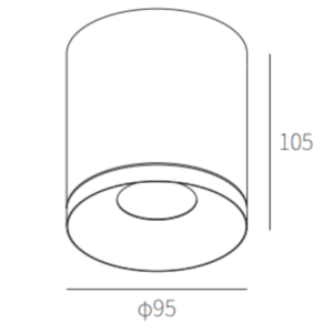 Ourdoor surface mounted ceiling light dimensions
