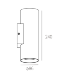 Up-Down Outside Wall Light Dimensions