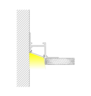 Corner Recessed Wall Washer Sketch