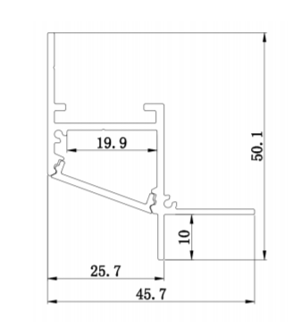 Corner Recessed Wall Washer Dimensions