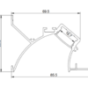 Trimless Recessed Wall Washer Profile Dimensions