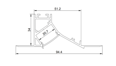 Trimless Wall Washer Dimensions